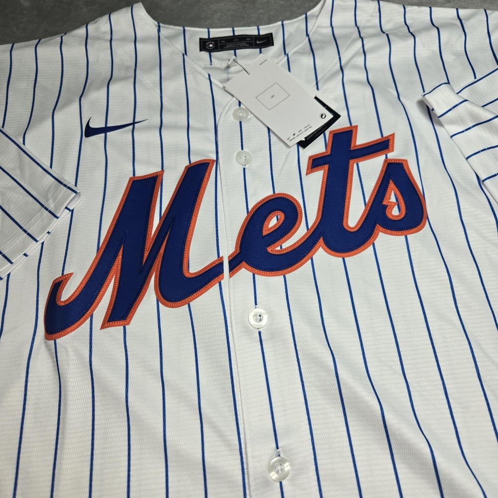 Nike New York Mets Jeff McNeil #1 MLB Jersey 3XL White Pinstripe NWT Stitched